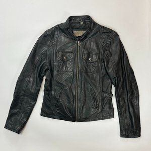 Bod & Christensen Vintage Leather Moto Jacket